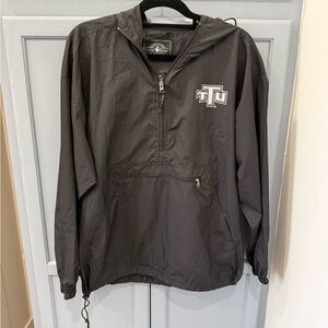 Dark Gray Windbreaker Pullover with TTU Logo Tennessee Tech University